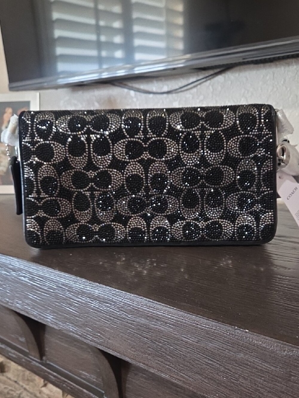 Coach Black Crystal-Embellished Signature Tabby - Picture 3 of 7